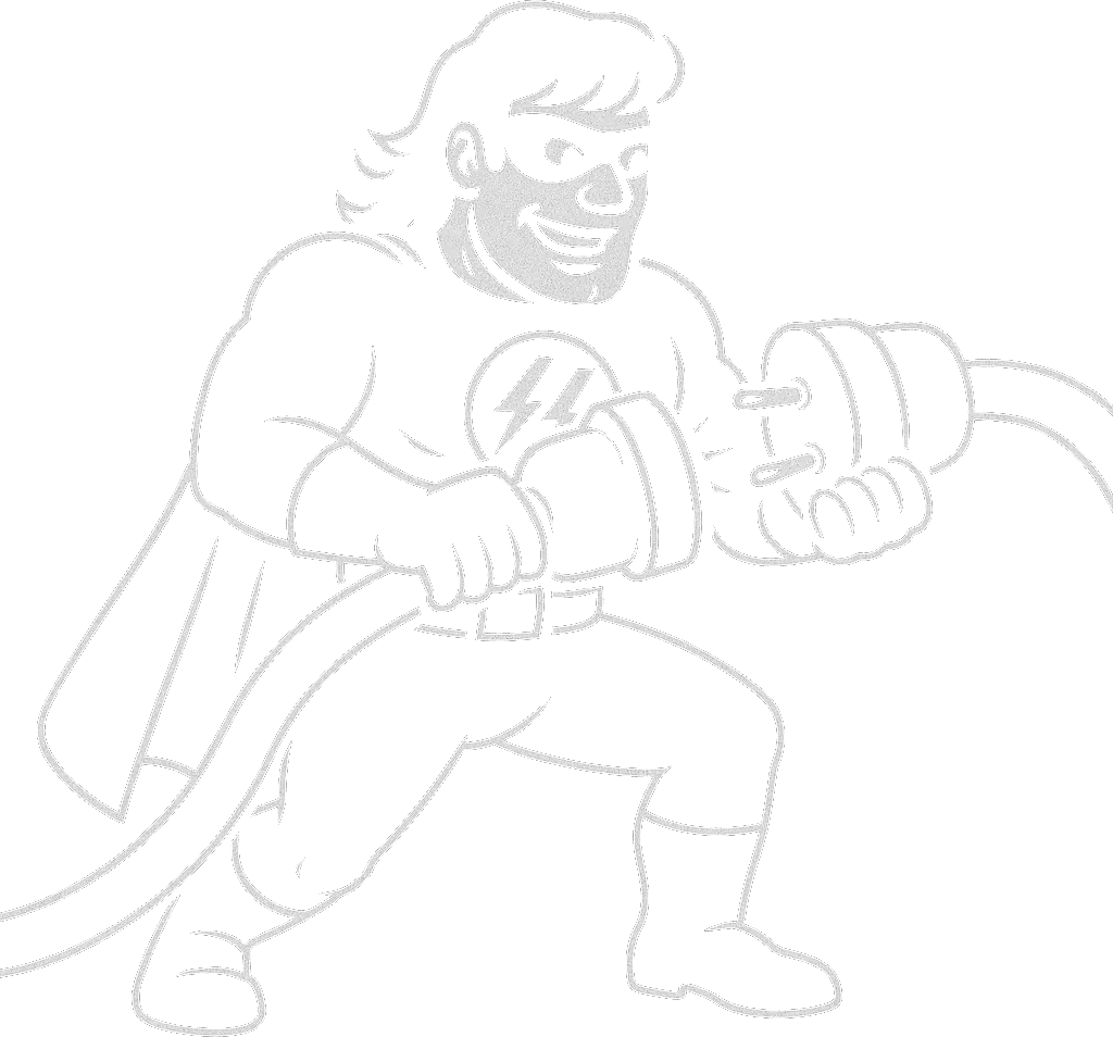 Shock Stop, the Calgary electrical superhero, charging in with a heavy-duty power plug